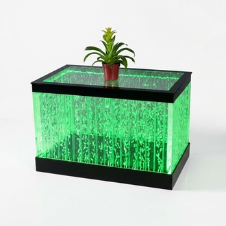 Tisch Couchtisch Design Wasser Säulen Säule Water Sofa Tische LED Beleuchtet Neu
