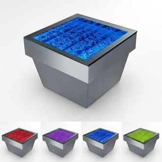 Design Tisch Couchtisch Wasser Säulen Säule Water Sofa LED Beleuchtet Led Tische