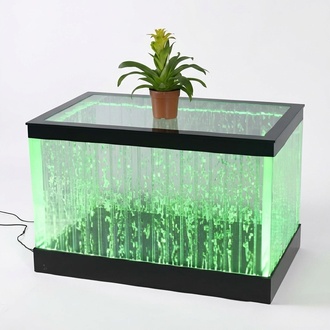 Design Tisch Couchtisch Wasser Säulen Säule Water Sofa Tische LED Beleuchtet Neu