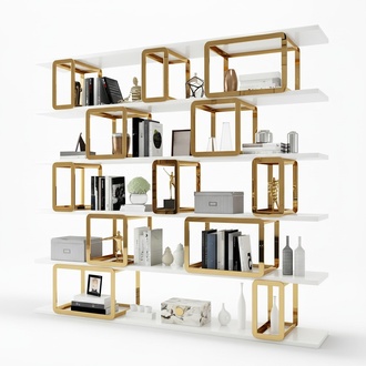 Design Trenn Wand Regal Wohn Zimmer Schränke Edelstahl Regale Neu Bücher Schrank