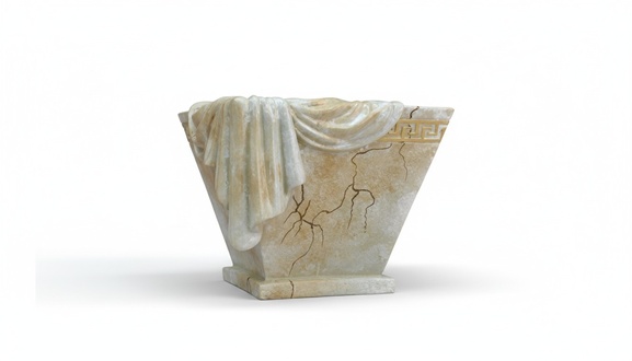 Design Vasen Vase Dekoration Deko XXL Vase mit Schärpe 27,5 cm Pokal