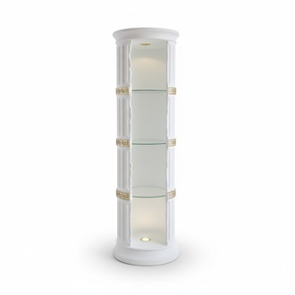 Design Vitrine Regal Glas Säule Bar Vitrinen Regale Schrank Wohnzimmer