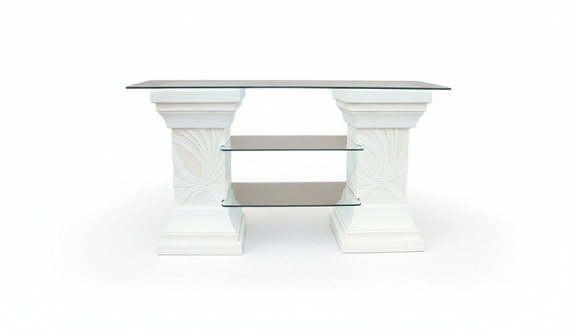 Design Vitrine Regal Glas Säule Vitrinen Regale TV Schrank Wohnzimmer