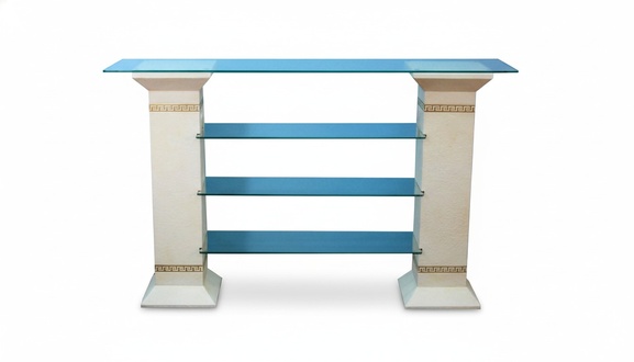 Design Vitrine Regal Glas Säule Schrank Vitrinen Regale Schrank Wohnzimmer