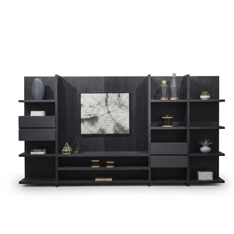 design wandschrank regal wohnzimmer holz schränke vitrine wand regale