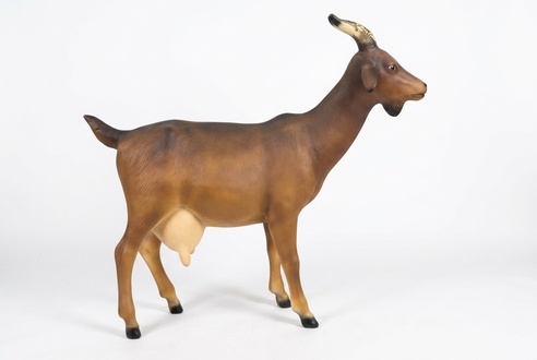 Design Ziege stehend gross-braun Figur Statue Skulptur Figuren Skulpturen