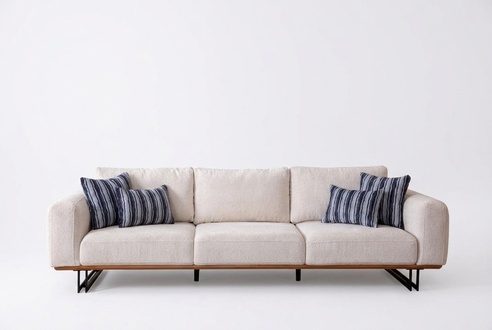 Designer 4 Sitzer Sofa Modern Möbel Weiße Farbe in Stil Wohnzimmer neu