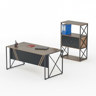 Designer Arbeitszimmer Set Luxuriöser Bürotisch Moderner Aktenschrank