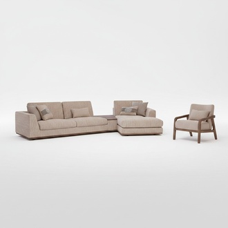 Designer Beige Sofas L-Form Polstermöbel Ecksofa Neu Luxus Sessel Wohnzimmer