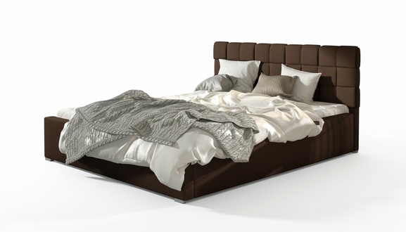 Designer Bett Schlafzimmer Betten Textil Hotel Luxus Polster 200x200cm Stoff neu