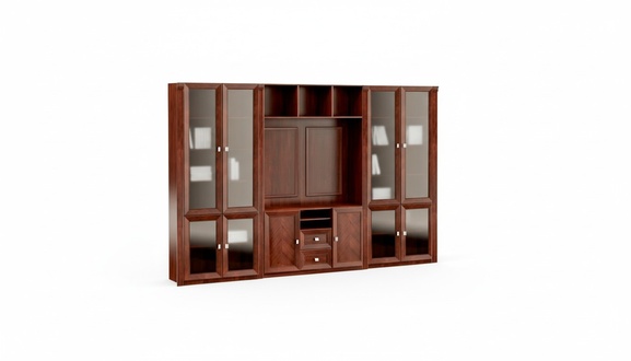 Designer Brauner Büroschrank Luxuriöse Spiegelschränke Moderne Möbel