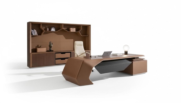 Designer Büro Arbeit Zimmer Set Regal Tisch Schrank Komplett Set Möbel 3tlg. Neu