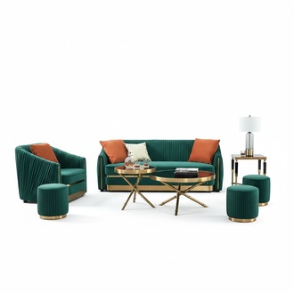 Designer Couch Polster Sitz Garnitur Sofa Garnituren Samt Italien Design