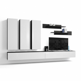 Designer Einrichtung Luxus Wohnwand TV Ständer Sideboard Regale Wohnzimmermöbel