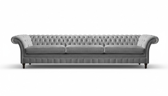 Designer Einrichtung Sofa Dreisitzer Couch Chesterfield Sitzmöbel Textil Stoff