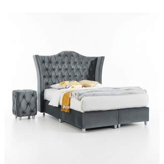 Designer Garnitur Schlafzimmer Set Luxus Bett 2x Nachttisch Holz Komplett neu
