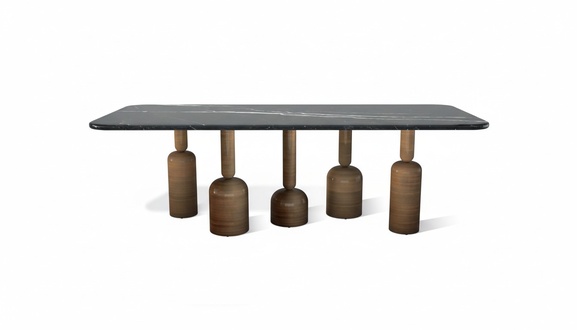 Designer Grauer Marmor Esstisch Metallbeine Luxus Esszimmer Möbel Neu