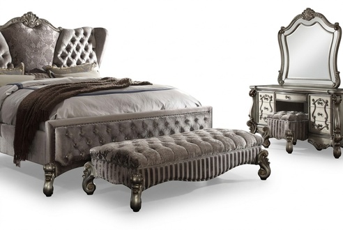 Designer Hocker Leder Textil Luxus Chesterfield Fußhocker Ottomane Chesterfield