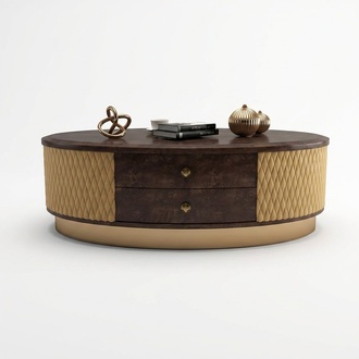 Designer Holz Leder Tisch Schubladen Beistell Couch Luxus Tische Wohn
