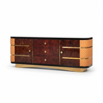 Designer Kommode Anrichte Side Low Board Schrank Wohn Zimmer Regal Luxus 200cm