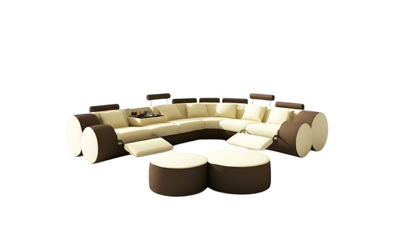 DESIGNER LEDERSOFA mit USB SOFA LEDERCOUCH ECKSOFA WOHNLANDSCHAFT Maßanfertigung