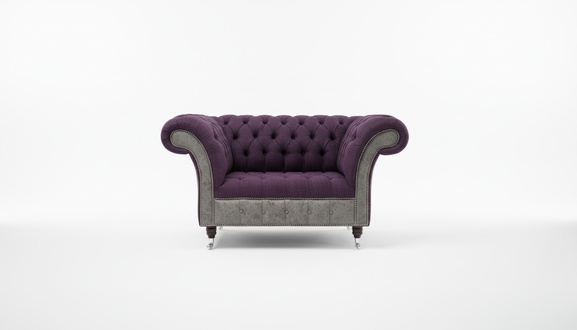 Designer Neue Sofas Polstersofas Luxusstoffe Chesterfield Sessel 1-Sitzer