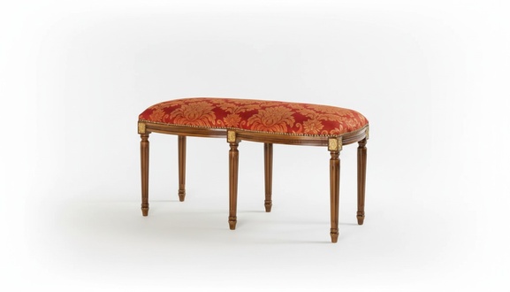 Designer Rot Sitzbank Hocker Wohnzimmer Sitzmöbel Polster Textil Stoff Bank