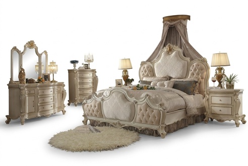 Designer Schlafzimmer Bett 2x Nachttische Kommode 4tlg. Set Neu 180x200cm neu