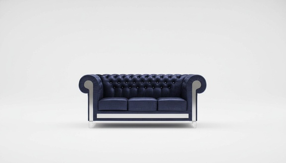 Designer Sofagarnitur Glaselemente Chesterfield Polster Sofa Couch Textil