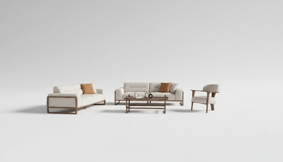 Designer Sofagarnitur Hochwertig Wohnzimmer Dreisitzer Polster Sessel Set 3tlg