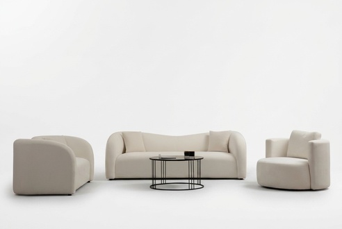 Designer Sofagarnitur Wohnzimmer Polster Sofas 3-Sitzer 2-Sitzer Sessel