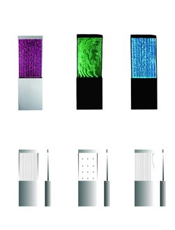 Designer Trennwand Luxus Wände Wassser Säulen Waterwall Trennwände 60x180cm xxl