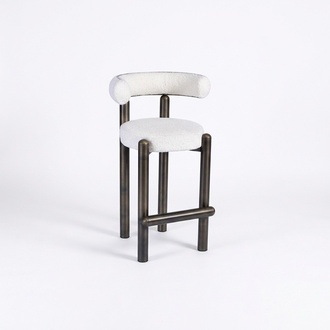 Designer Weißer Barhocker Mit Edelstahlfüßen Luxus Einsitzer Bar Möbel