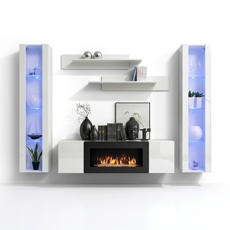 Designer Wohnzimmer Modern Luxus Einrichtung Wohnwand Wand Regale Sideboard