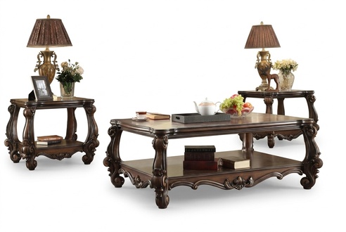 Disgner Klassischer Couchtisch Beistelltisch Sofa Wohnzimmer Tisch Holz 79x79cm