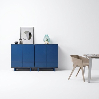 Doppel Kommode Blaue Kommoden Design Schrank Hochschrank Anrichte