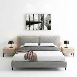Doppelbett Bett Ehebett Design Luxus Luxur Betten Polsterbett Designbett Textil