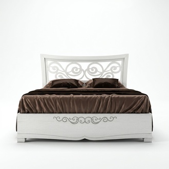 Doppelbett Bett Luxus Betten Holz Bettgestelle Bettrahmen Weiß Design Modern Neu