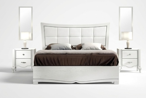 Doppelbett Betten Bett Polster Holz Designer Doppel Bettrahmen Weiß Bettgestelle