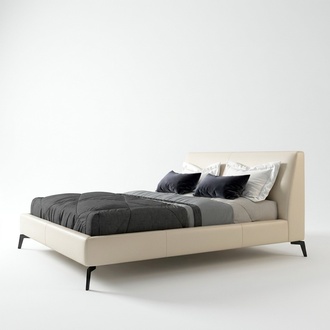 Doppelbett Betten Design Bett Leder Polster Schlafzimmer Ehe Italienische Möbel