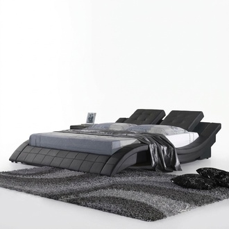 Doppelbett Designer Bett Ehebett Polsterbett Schlafzimmer Lederbett Neu Betten