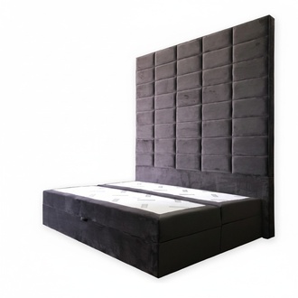 Doppelbett Polster Bett Braun 180x200 Betten Luxus Design Möbel Wand Paneel Neu