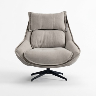 Drehbarer Sessel Luxus Ohrensessel Loft Möbel Design Stuhl Einsitzer Sofa Couch
