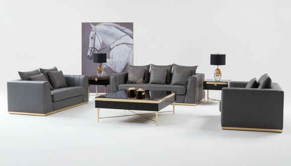 Dreisitzer Couch Modern Couch Polster Sofa 3 Sitzer Leder Couchen Ledersofa Neu