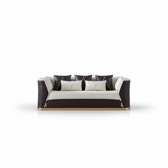 Dreisitzer design Couch Polster 3er Sofa Couchen Leder Sofas Ledersofa Möbel Neu