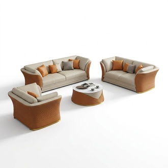 Dreisitzer Italienische Stil Möbel Sofa 3 Sitzer Modernes Sofa Ledersofa Couch
