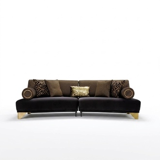 Dreisitzer Sofa 3 Sitzer Luxus Sofas Wohnzimmer Couch Stoff Couchen 260cm Möbel