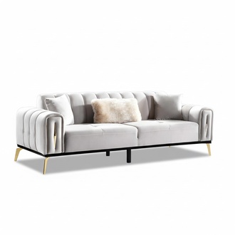 Dreisitzer Sofa 3 Sitzer Luxus Sofas Wohnzimmer Möbel Einrichtung Stoff Design