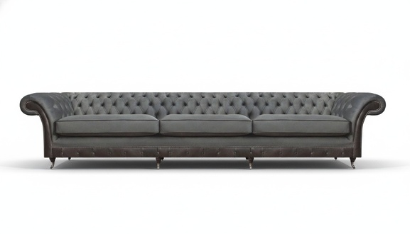 Dreisitzer Sofa Couch Designer Einrichtung Wohnzimmer Polstersitz Chesterfield