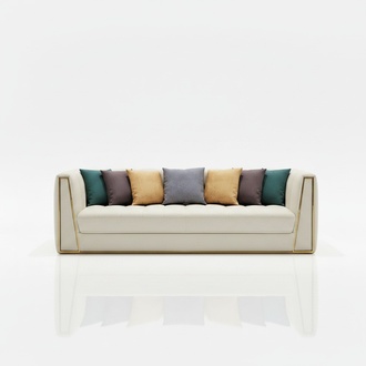 Dreisitzer Wohnlandschaft Modernes Sofa 3 Sitzer Ledersofa Designer Couch Leder